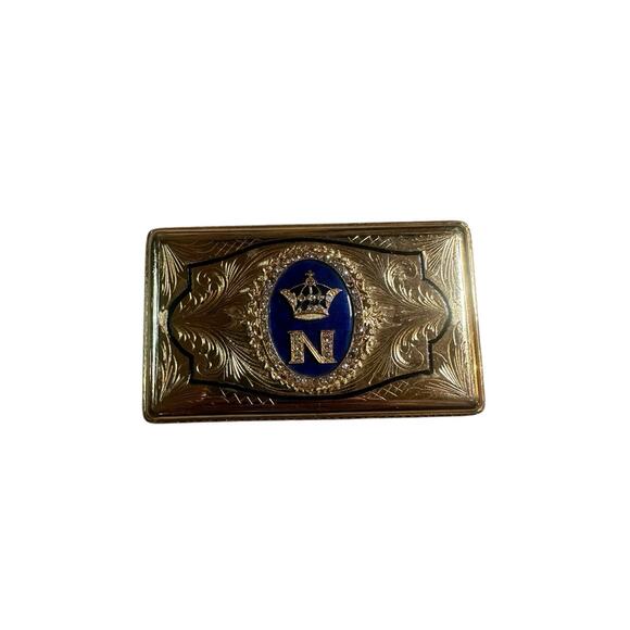 NAPOLEONIC STYLE GILT-METAL AND ENAMEL BOX - Picture 1 of 2